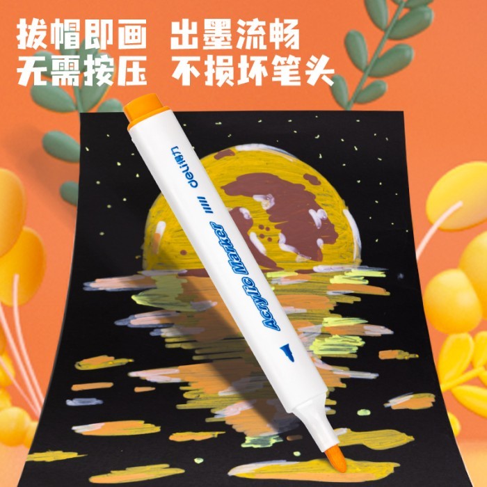 

Deli Spidol Akrilik / Acrylic Marker 48 Colors HM315 - 12 warna