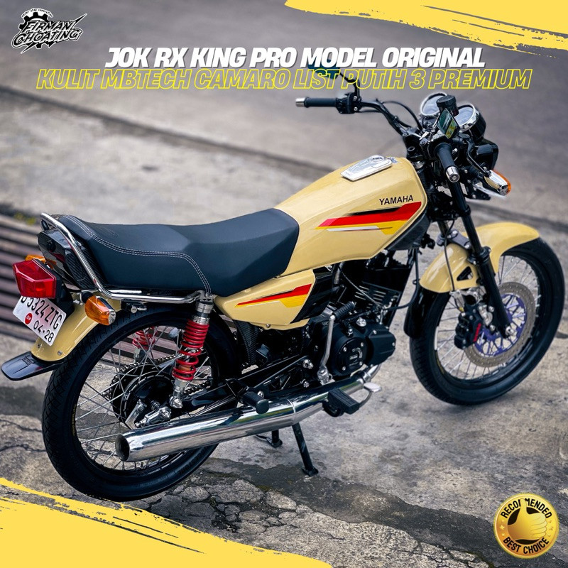 JOK RX KING PRO MODEL ORIGINAL KULIT MBTECH CAMARO LIST 3 PUTIH PREMIUM
