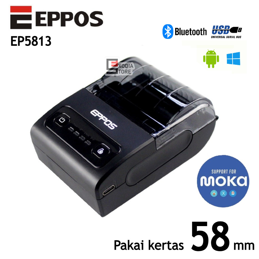 Mini Thermal Printer Bluetooth EPPOS EP5813 58mm & EP8080 80mm Portable Support Android and Windows 