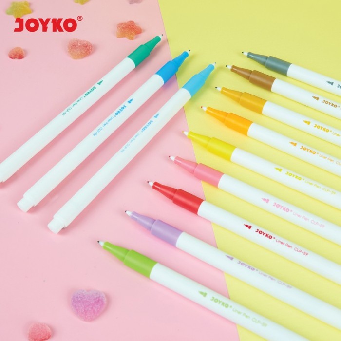 

Pena Liner Pen Pulpen Warna Joyko CLP-59-12 Warna