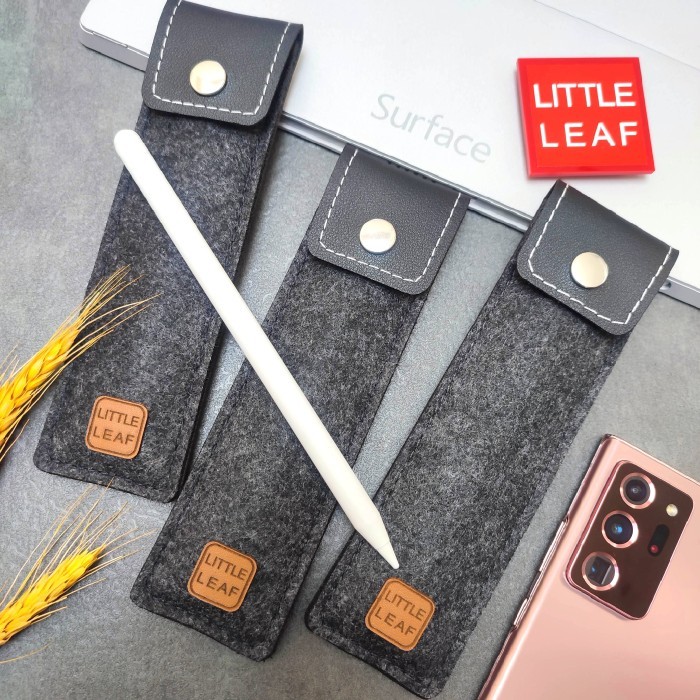 

Tempat Pen Sarung Pencil Pensil Pena Stylus Case Sleeve Wool Felt - Black