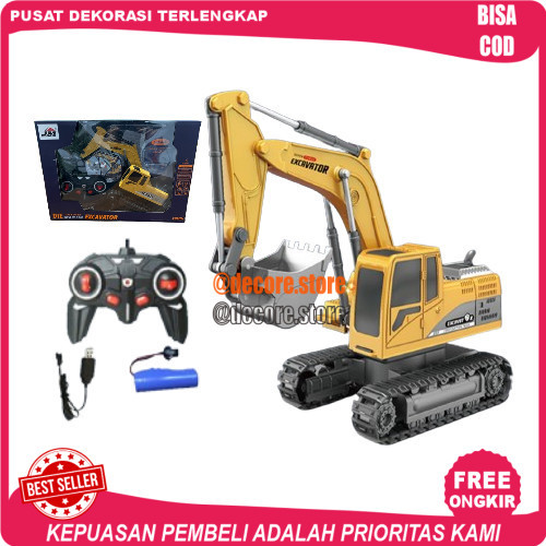 Promo Mainan Anak RC 40MHZ EXCAVATOR DIE CAST METAL JM22480 Mainan Remote Control Mobil Excavator An