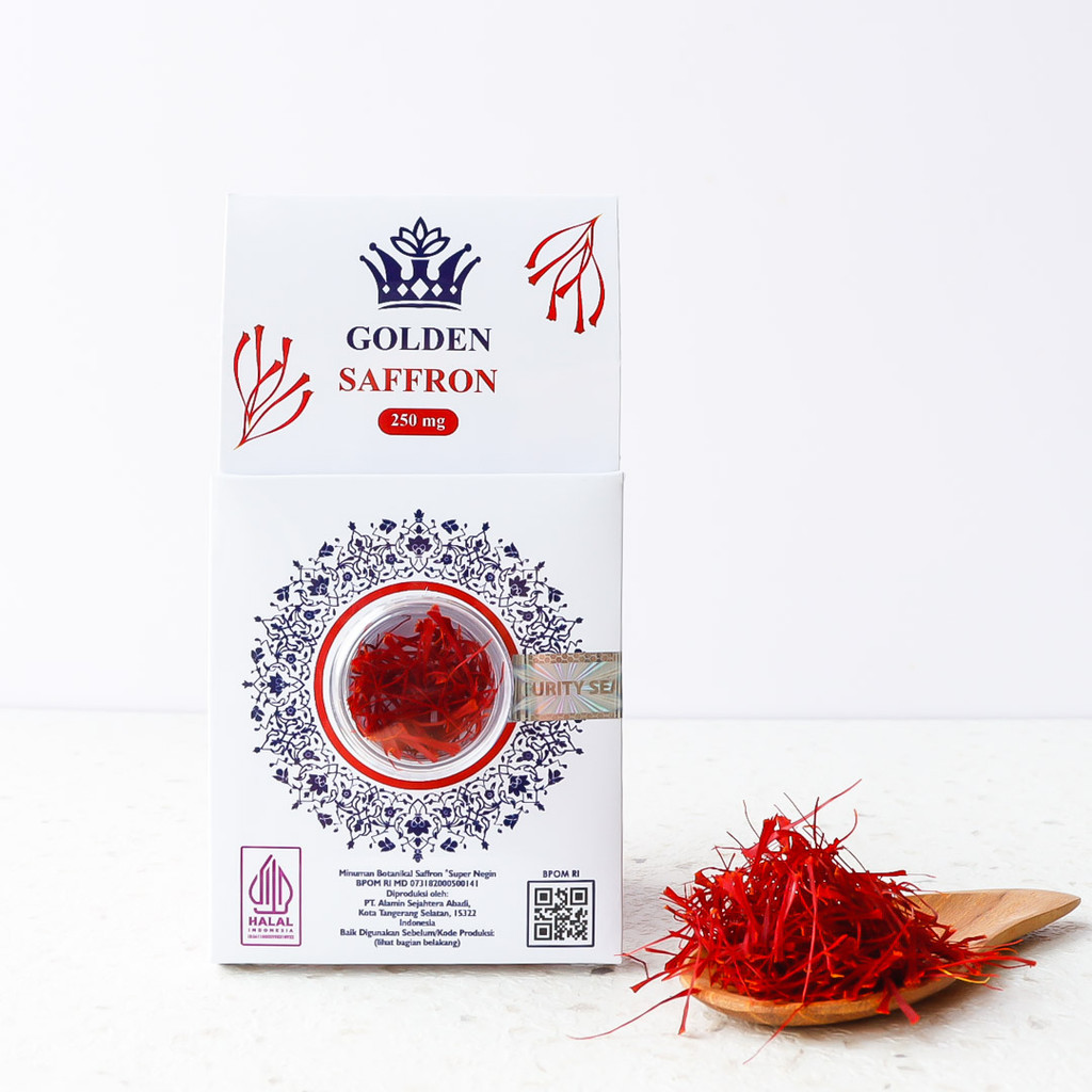 

0.25g Saffron Iran Super Negin 250mg Bumbu Safron Kuma-kuma - GOLDEN SAFFRON