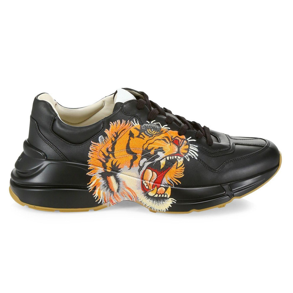Rhyton Tiger Black Sneakers / Sepatu Branded Original