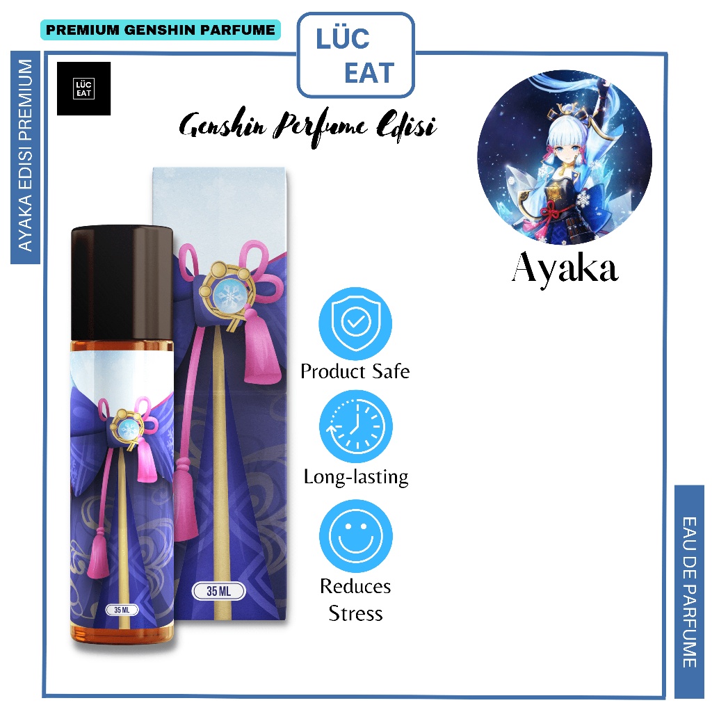 Genshin Impact Parfum | Parfum Anime Genshin Ayaka Edisi 35ml Genshin Impact | parfum Unisex Tahan l