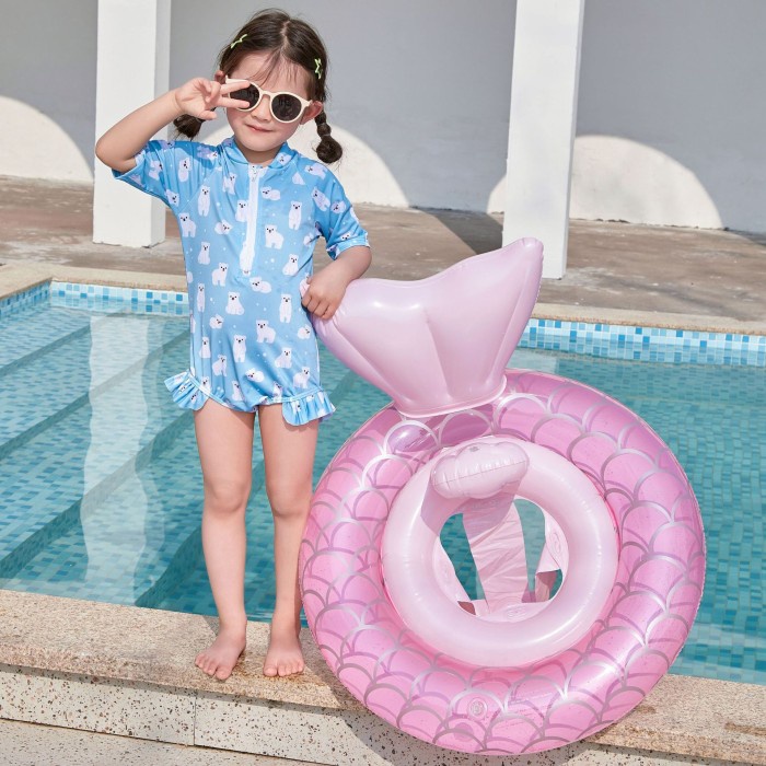[LOGU] Pelampung anak model ekor mermaid model duduk dan ring