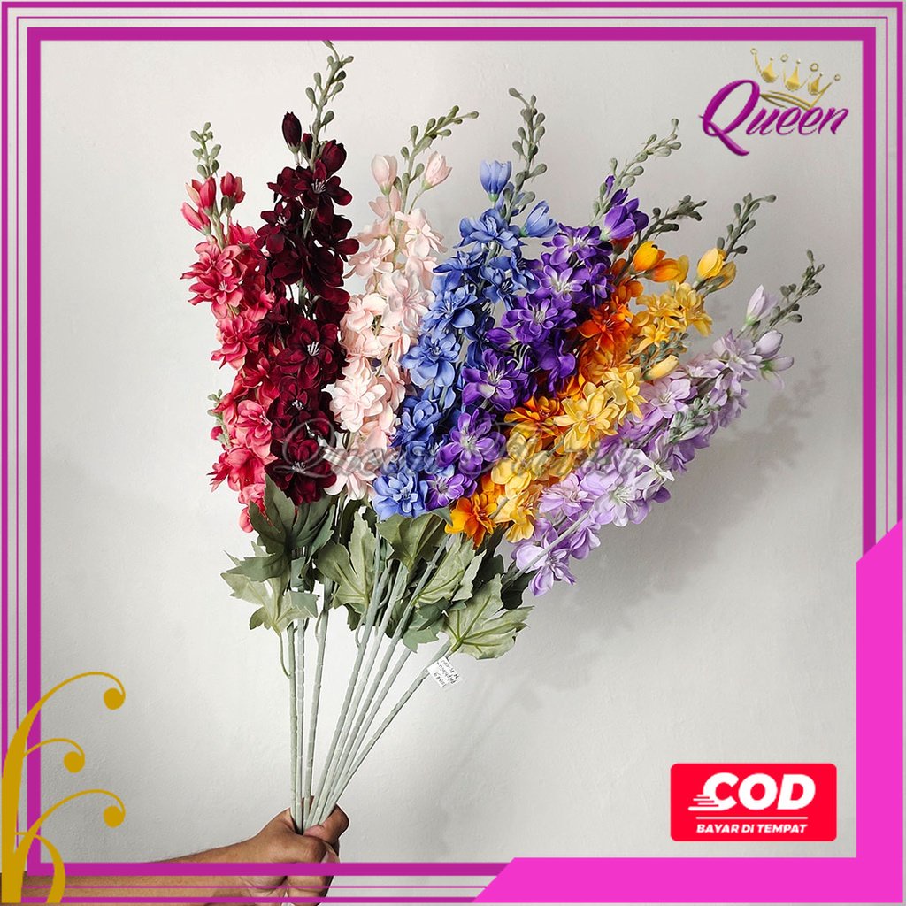 Bunga Delphinium Spring - Bunga Sedap Malam - bunga artificial Snapdragon - Bunga Sedap Malam plasti