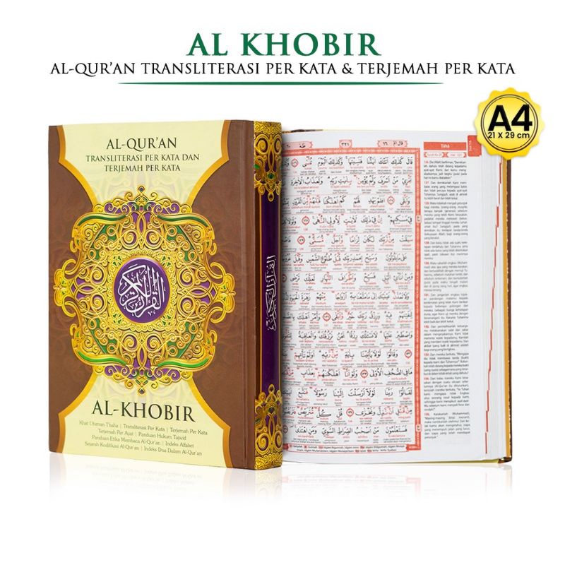 al Khobir A4 Alquran Terjemah dan Bacaan Latin Ukuran Besar
