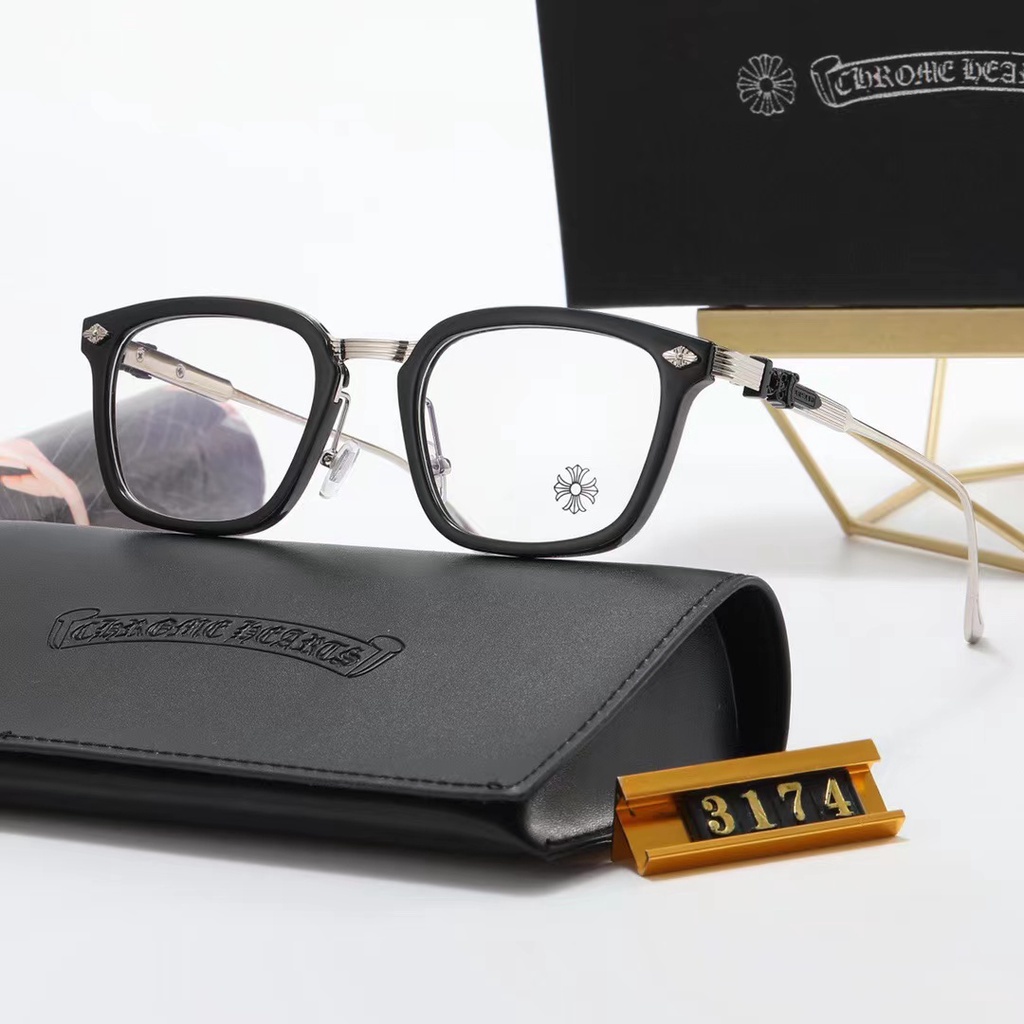 Original 2023 new style CHROME HEARTS_Plain Glasses Sunglasses  New Korean Fashion One-piece Polariz