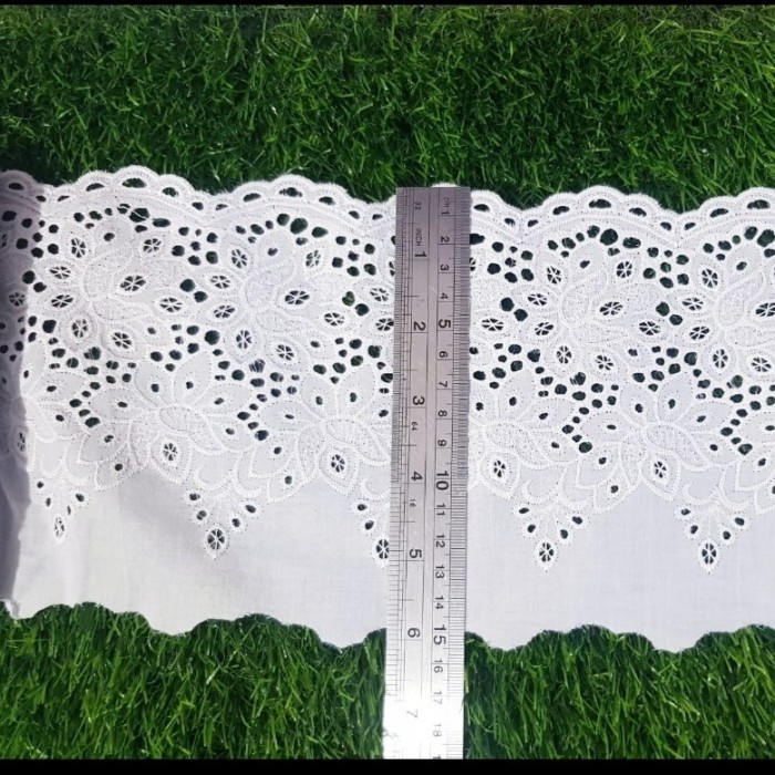 RENDA KATUN 12572 LEBAR 18CM HARGA PER METER - LEBAR 15CM