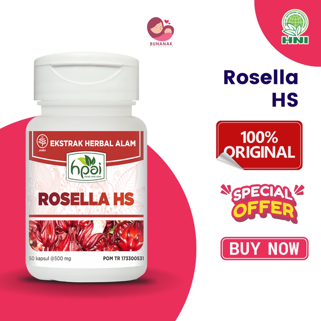 

ROSELLA HS - Herbal Hipertensi Obesitas Kolestrol - Hni Bpom - Produk Herbal
