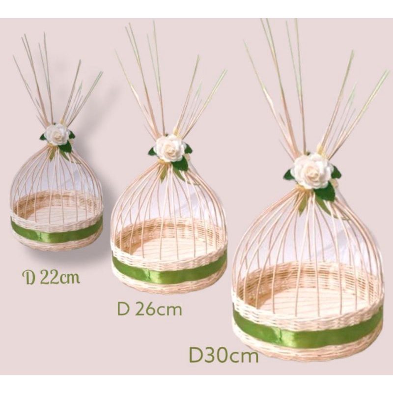 

keranjang rotan bulat sulur hantaran seserahan set isi 3 Best Seller