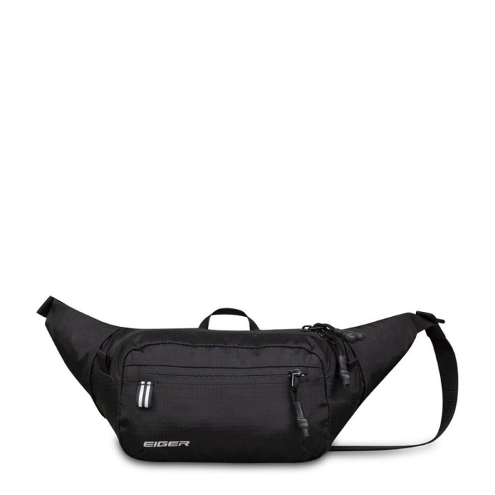 Tas Pinggang Eiger 910004992 Iridium 2L Foldable Sling Waist Bag Black