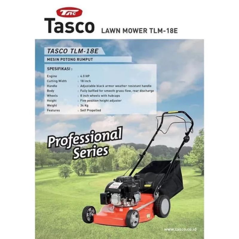 Mesin Potong Rumput Dorong 4 Tak / TLM 18E Tasco / Lawn Mower Mesin Pemotong