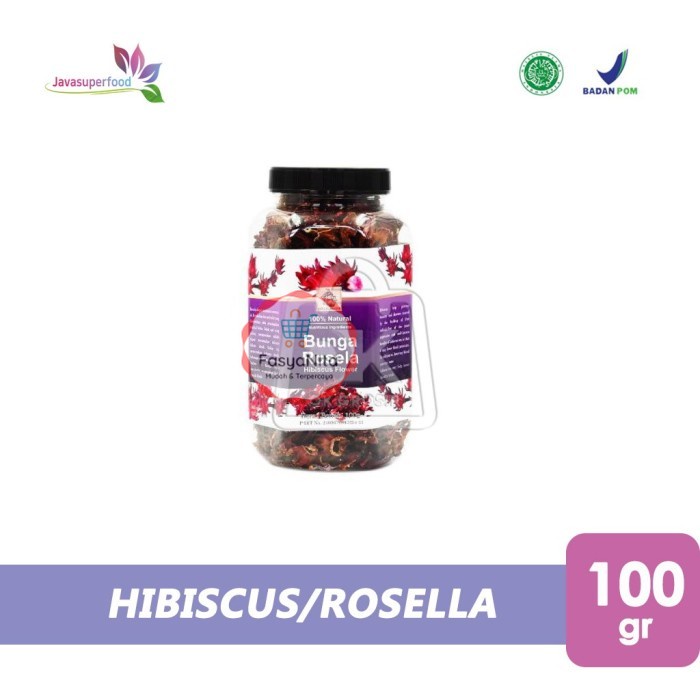 

Teh Bunga Rosella Kering / Hibiscus Flower Tea JSF (Toples 100gr) - FasyAnita Mart Denpasar