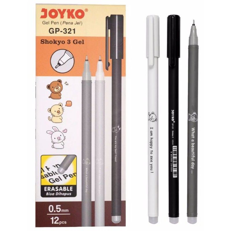 

Pulpen Hapus JOYKO GP-321 Shokyo 3 Gel 0.5 mm (12pc)
