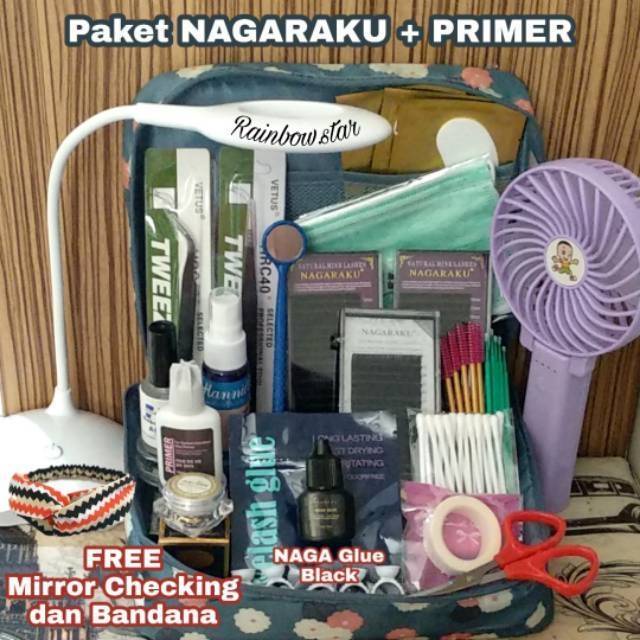 [Rainbow.star] Paket Eyelash Extension NAGARAKU + PRIMER