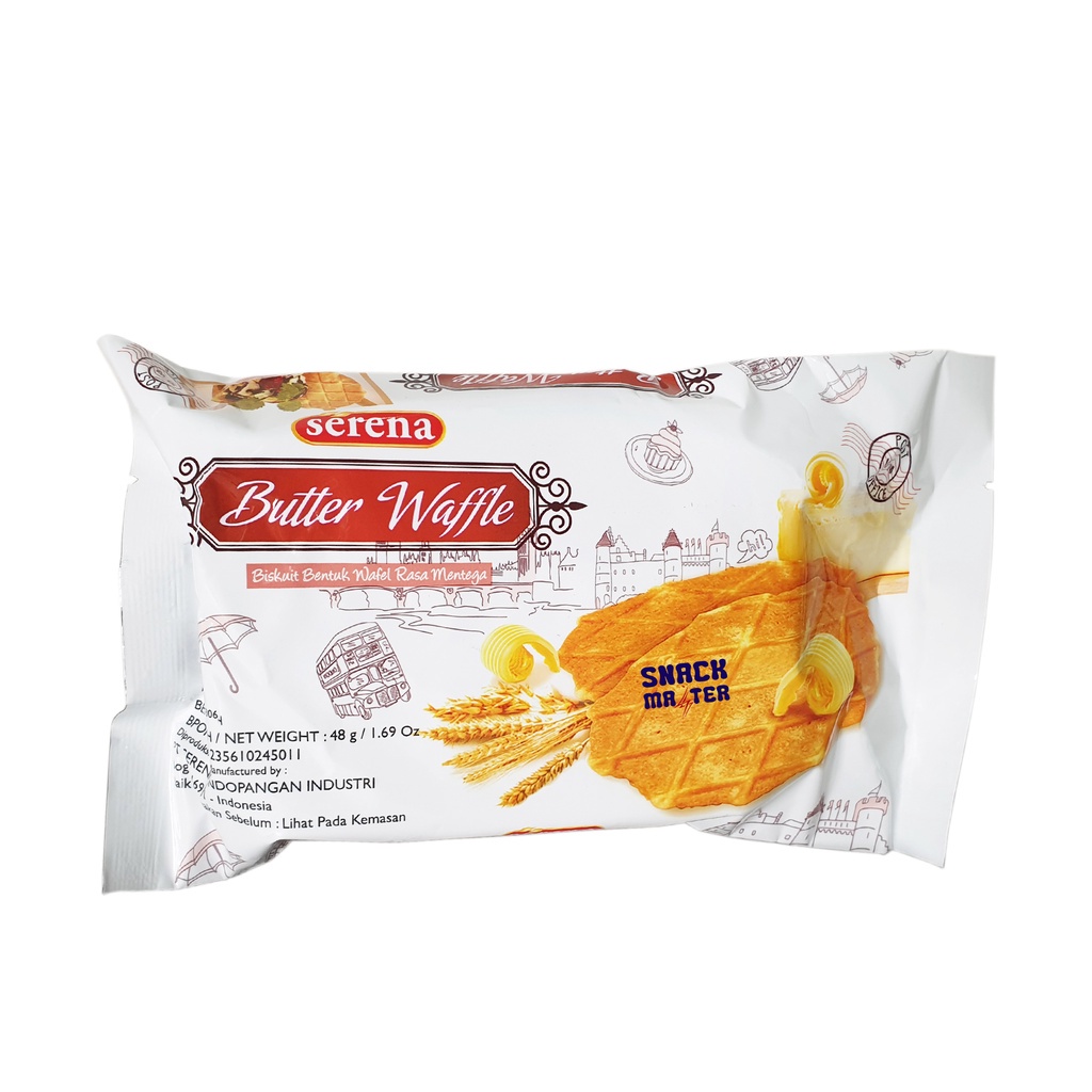 

Serena Butter Waffle Biskuit Wafel Mentega - Netto 48 gr