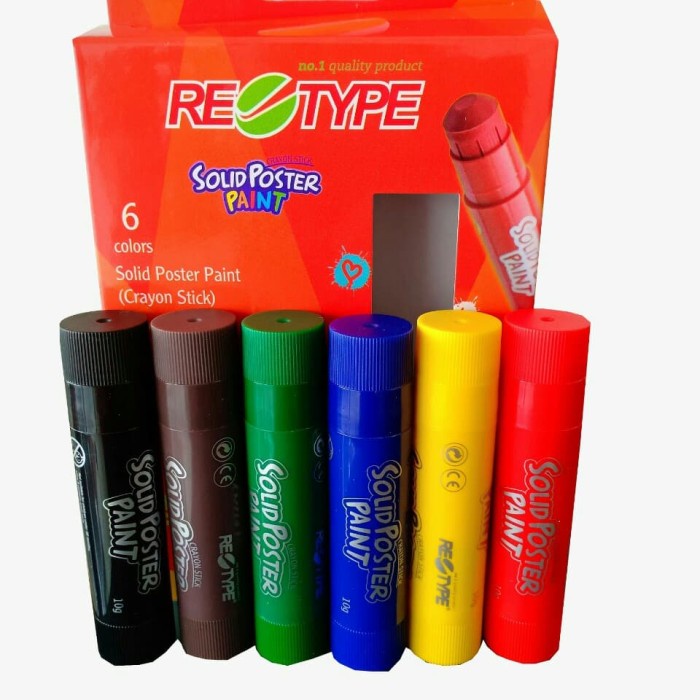 

[New] Retype solid poster paint - 6pcs