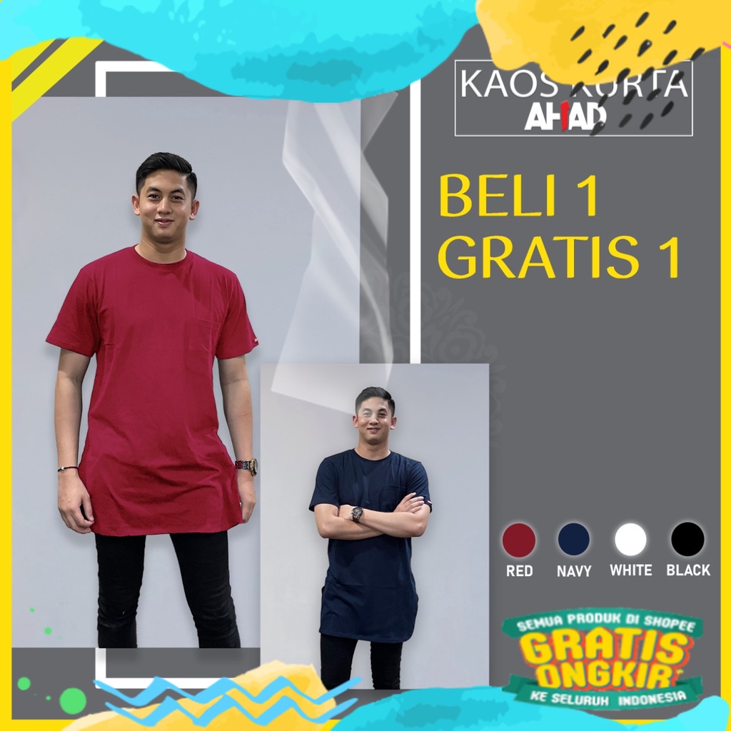 Kaos Kurta Premium By Ahad Gamis Pria Polos Koko Dewasa/ biru telur asin