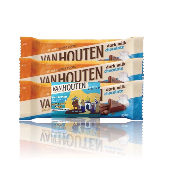 

Van Houten Dark Milk Chocolate Bundling [40gr x 3pcs]