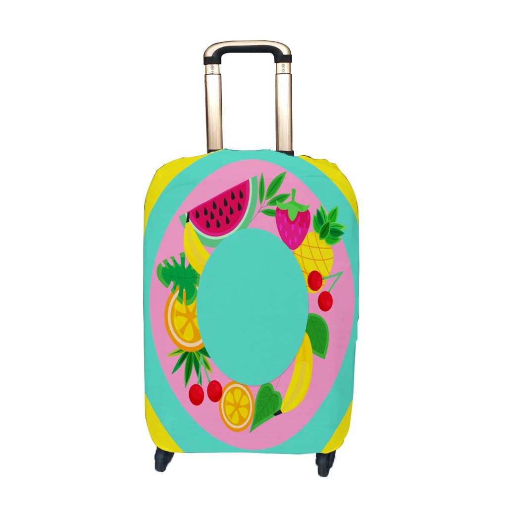 Sarung Pelindung Koper Printing Luggage Cover Bahan Jerey