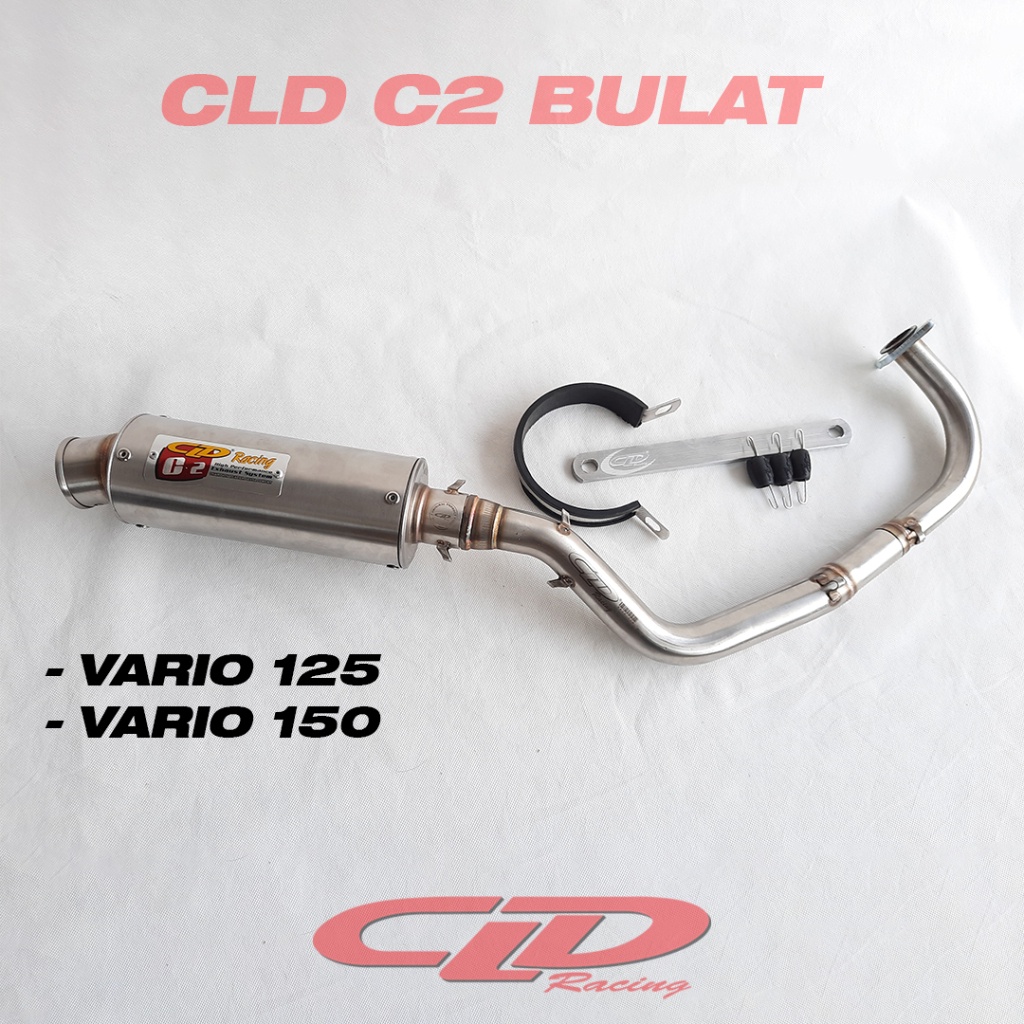 KNALPOT CLD RACING VARIO 125/VARIO 150 OLD/NEW TYPE C2 OVAL & BULAT