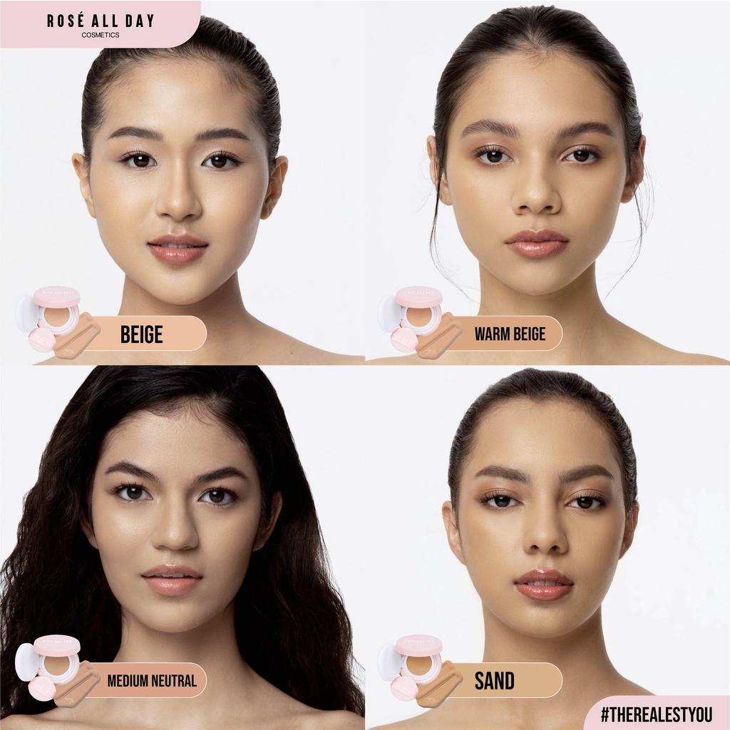 Rosé All Day The Realest Lightweight Essence Cushion Minimal transfer bpom 100% original