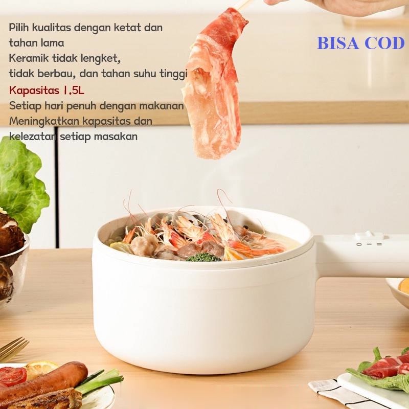 Panci Listrik dan Tempat Kukus / Yossi Electric Pot With Steamer / Panci Masak Kukus Goreng
