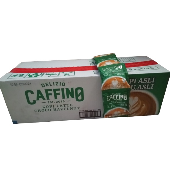 

Caffino Kopi Latte Choco Hazelnut 1 Dus Isi 20 Rtg x 10 Bks x 20g