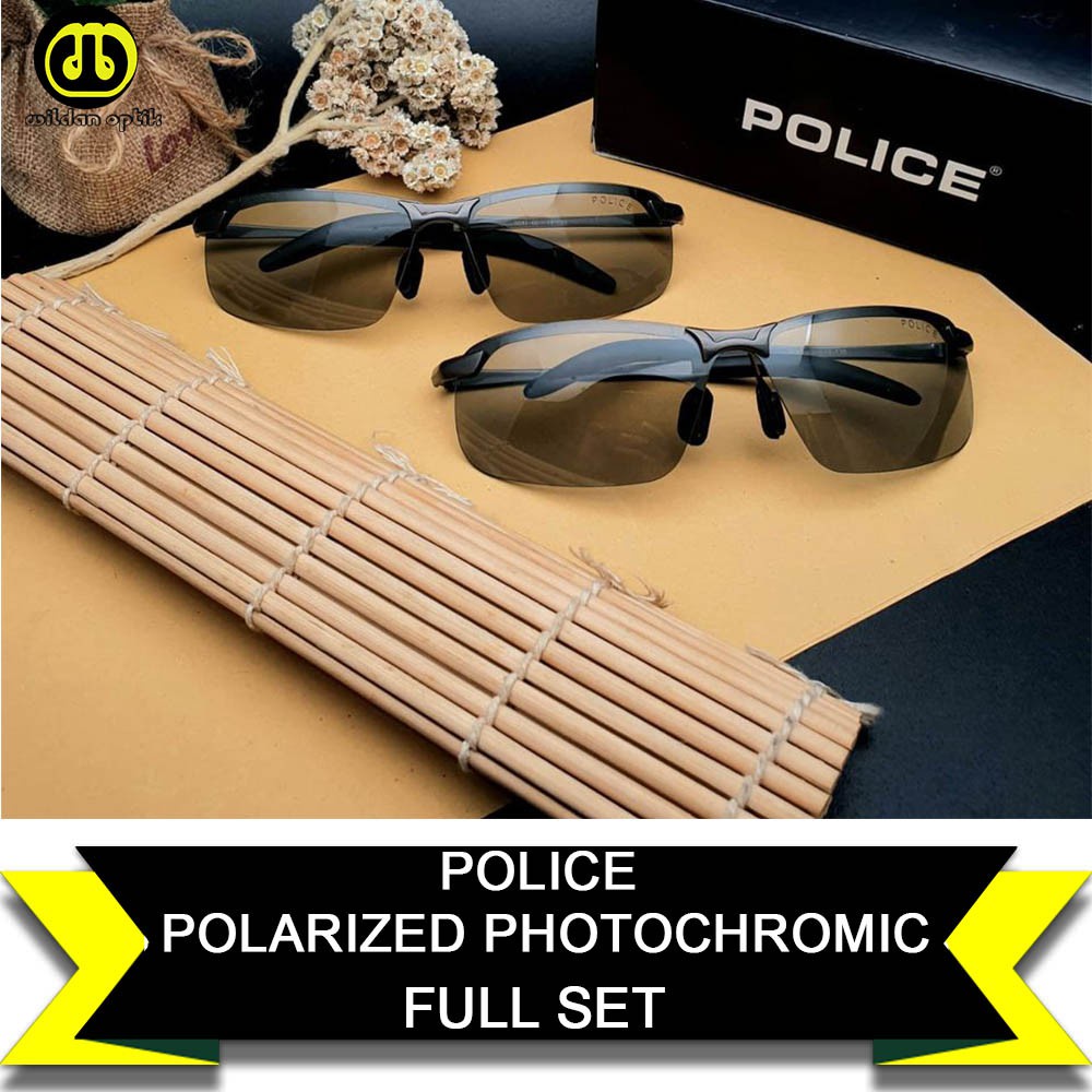 TERLARISSS , ,COD KACAMATA FASHION PRIA POLICE 3043 POLARIZED PHOTOCHROMIC