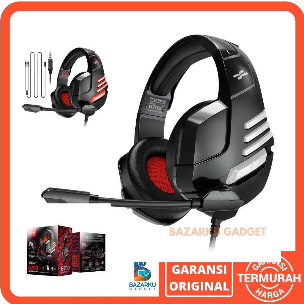 Plextone G700 Headset Gaming Over-Ear - Hitam, Gray