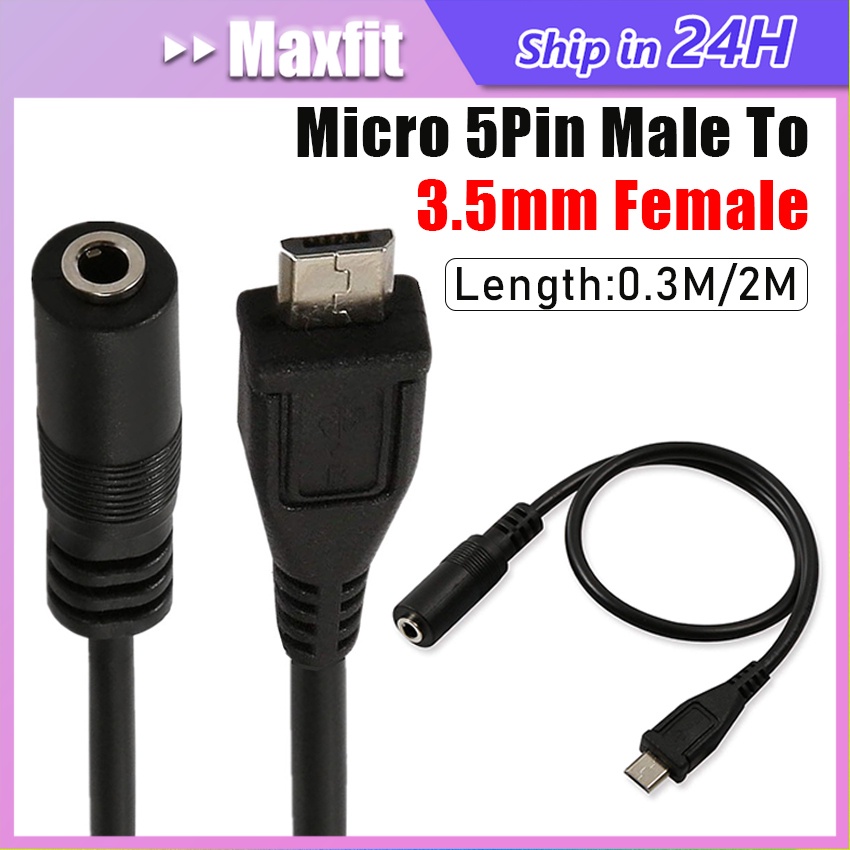 Kabel Usb Micro To Audio 3.5Mm Female Kabel Soundcard V8 Kabel Soundcard