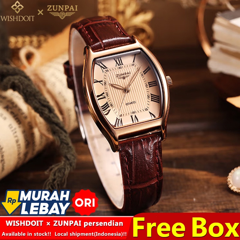COD WISHDOIT×ZUNPAI Jam Tangan Lilit Wanita Kecil Gold Korea Fashion kulit Unik Perempuan Murah Terb