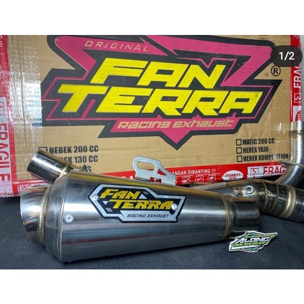 Ready knalpot fanterra bebek jupiter 200cc sleep engine Original