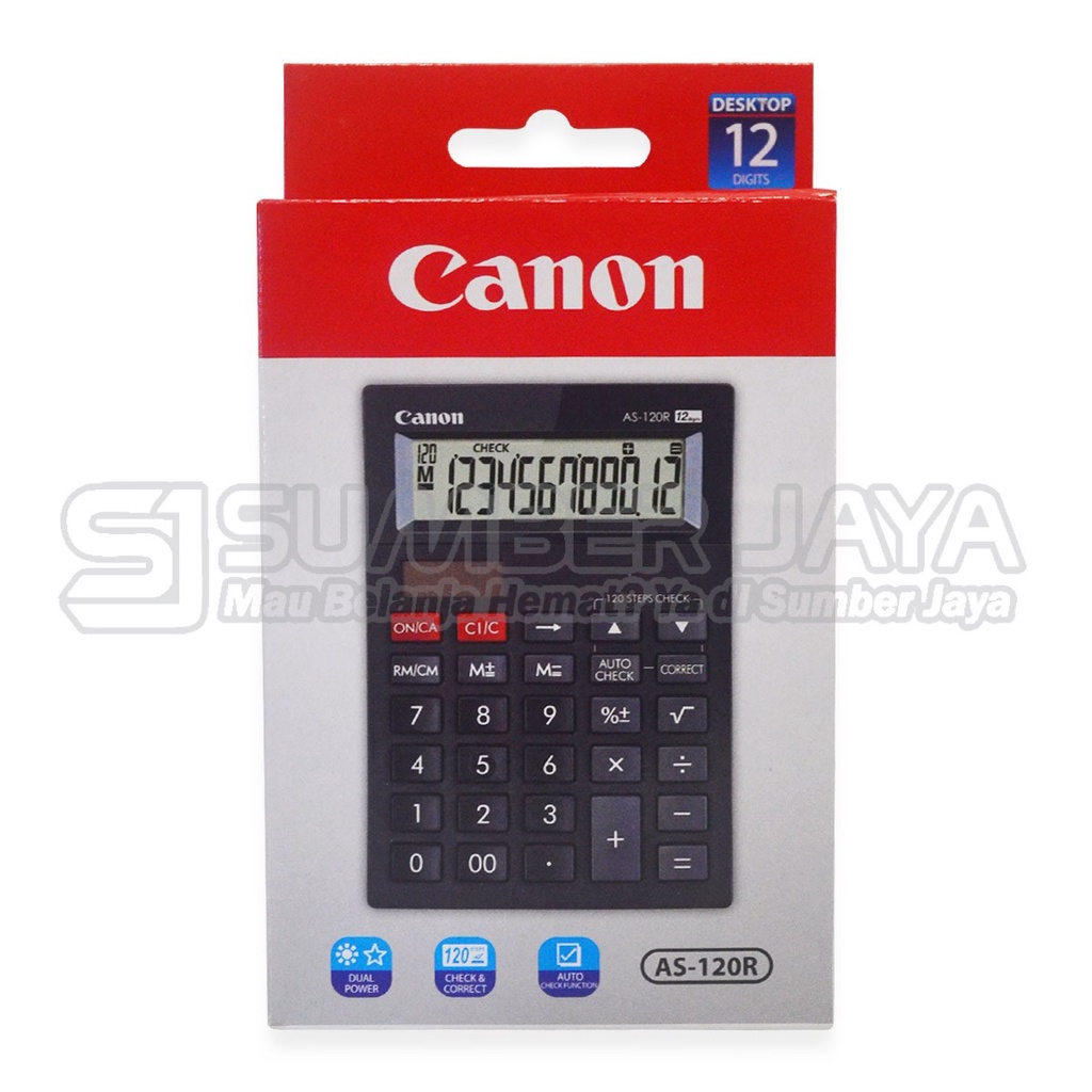 

Kalkulator Calculator AS 120 R CANON AS-120R Check Correct 12 Digit