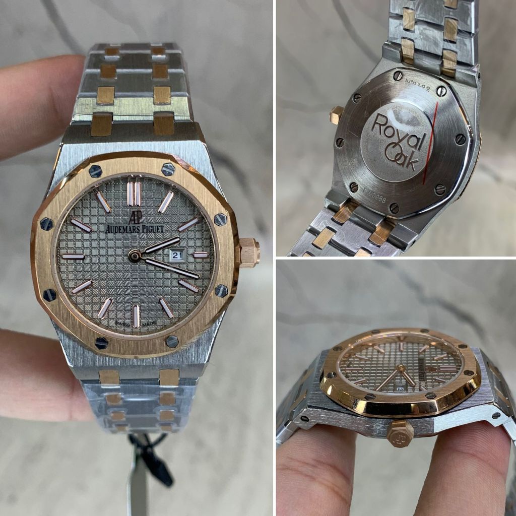 JAM TANGAN WANITA AUDEMARS PIGUET  COMBI ROSE GOLD GREY DIAL   DIAMETER