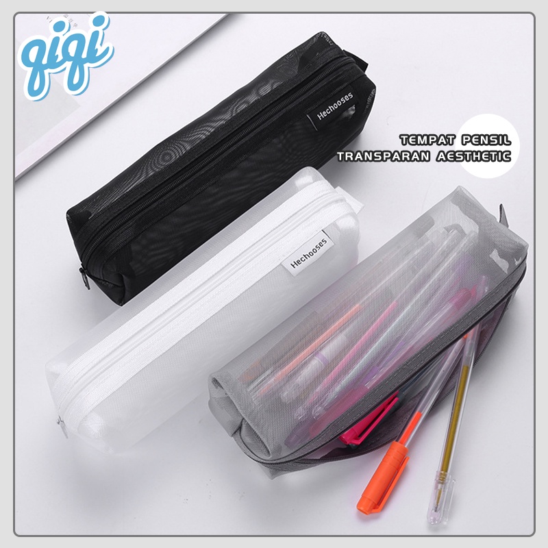 

tempat pensil transparan/ tempat pensil transparan aesthetic/tempat pensil korean style/simple style - Qiqi Treasure