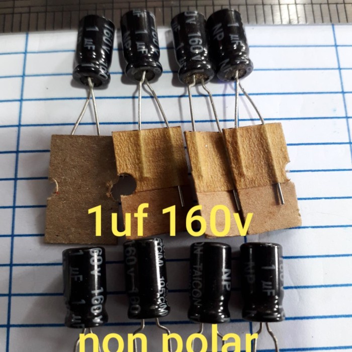 1uf 160v nonpolar np elko elco GAP27