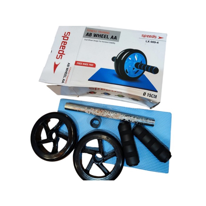 SALE Reject Double AB Wheel Exerciser Roll Gym  + Matras 009-4 Speeds