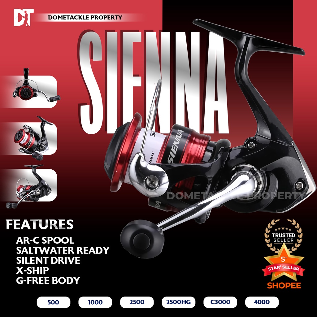 Shimano Sienna FG 2019 500  1000 2500 3000 4000 HG Reel Pancing Spinning Ultralight Jigging