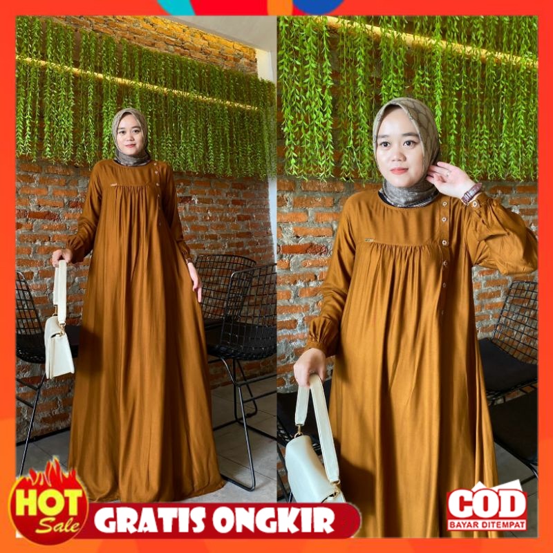 KAIN ADEM HALUS TEBAL / GAMIS PREMIUM RAYON TWILL UNIQLO TERBARU SORAYA DRESS RFILLY