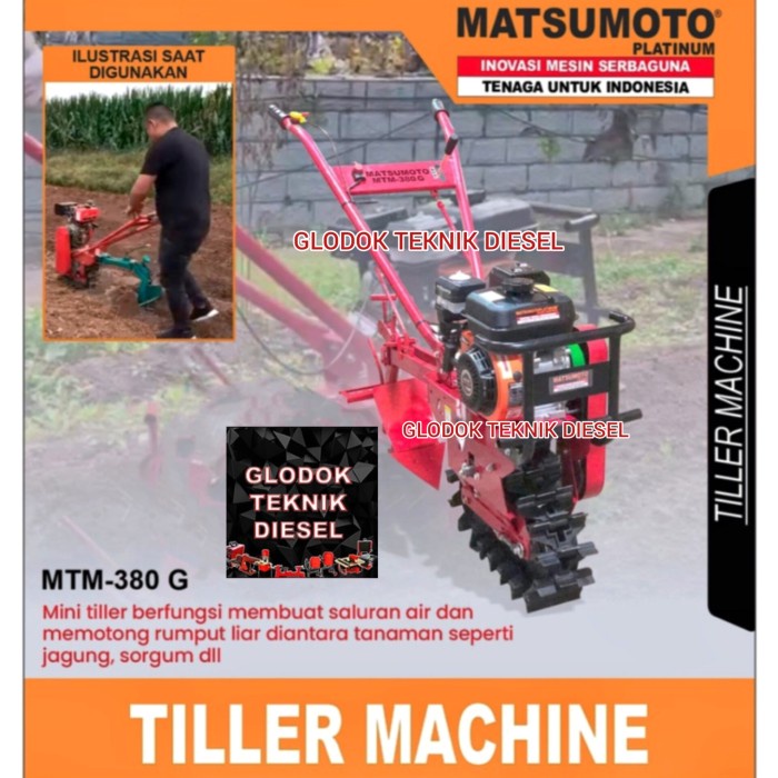 COD - Mesin Traktor Dangir Jagung MATSUMOTO MTM-380G Tiller Bajak MTM 380 G - Bensin