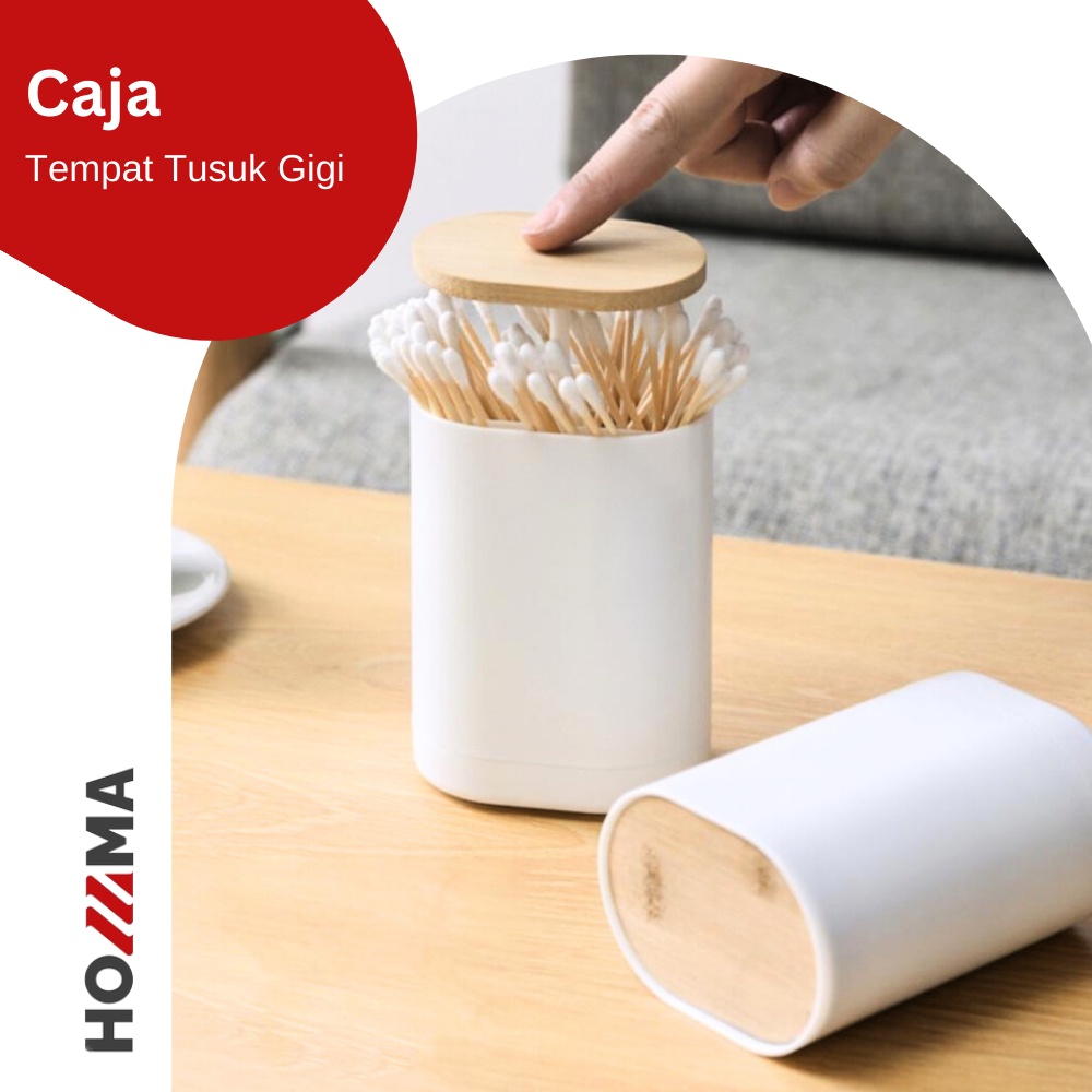 Tempat Tusuk Gigi Penyimpanan Cotton Bud Otomatis