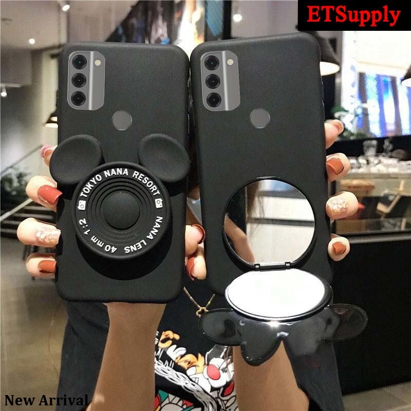 Phone Case Casing HP For Nokia C30 C21 G11 G42 Plus C31 XR20 21 Back Cover Cartoon Stand Mirror Sili