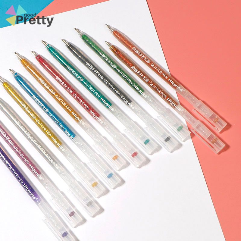 

Children Metallic Color Glitter Pen Painting Graffiti Colorful Gel Pen Pearl Watercolor Pen PD