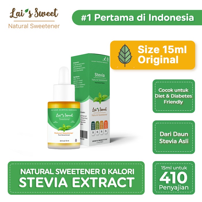

[Big Sale] Stevia Cair Original 15 ML Stevia Cair