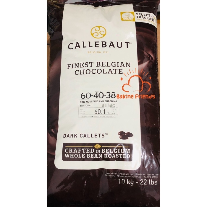

[Big Sale] Callebaut 6040 Dark Chocolate Couverture 1KG/Dark Callets 60%