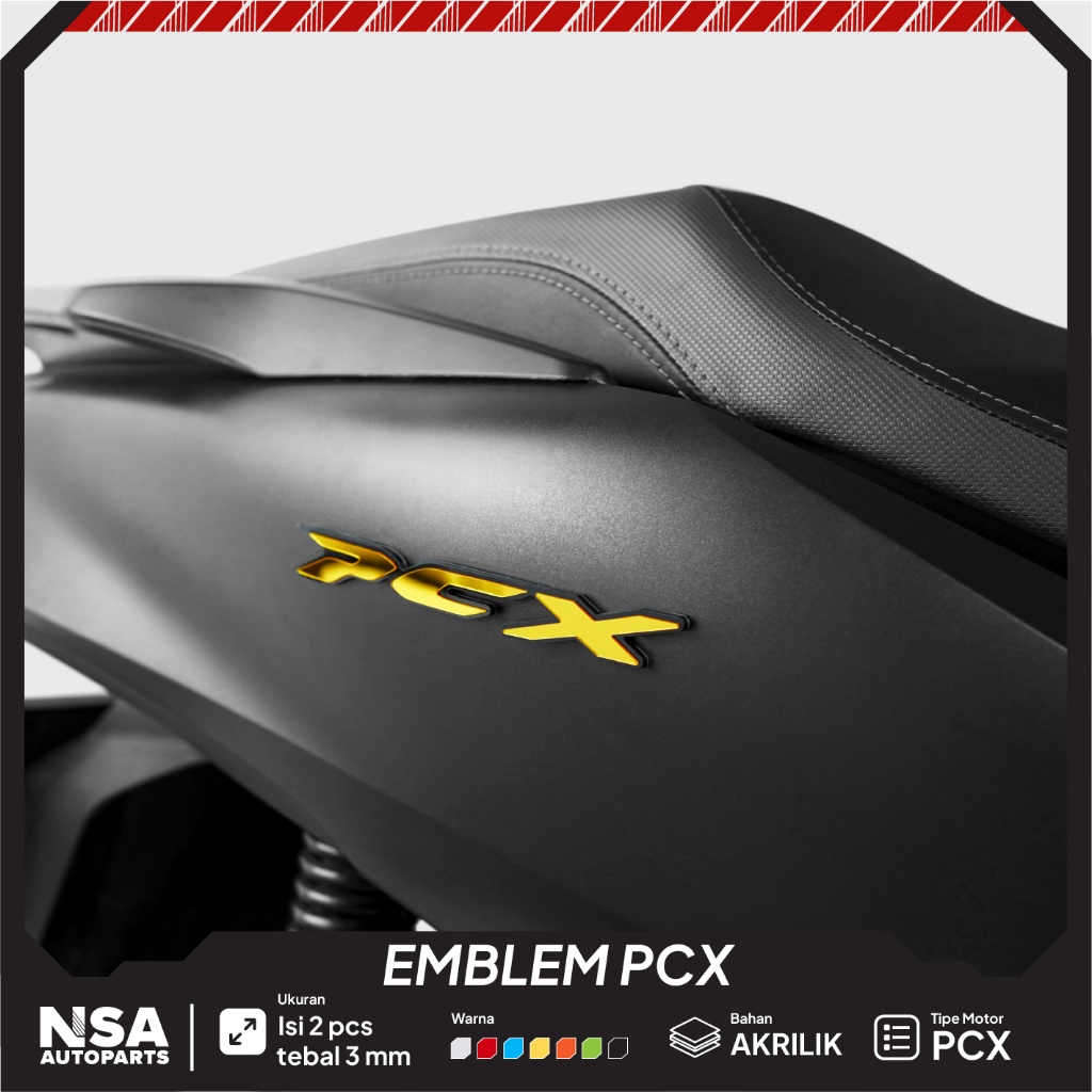 EMBLEM PCX LOGO PCX 3D EMBLEM MOTOR PCX AKSESORIS PCX BUKAN STIKER ATAU STICKER TIMBUL 3D LOGO HONDA
