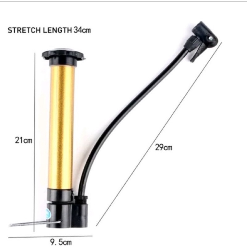 TaffWare TaffSPORT Pompa Angin Ban Sepeda Tier Air Pump Murah dan Berkualitas Official Store